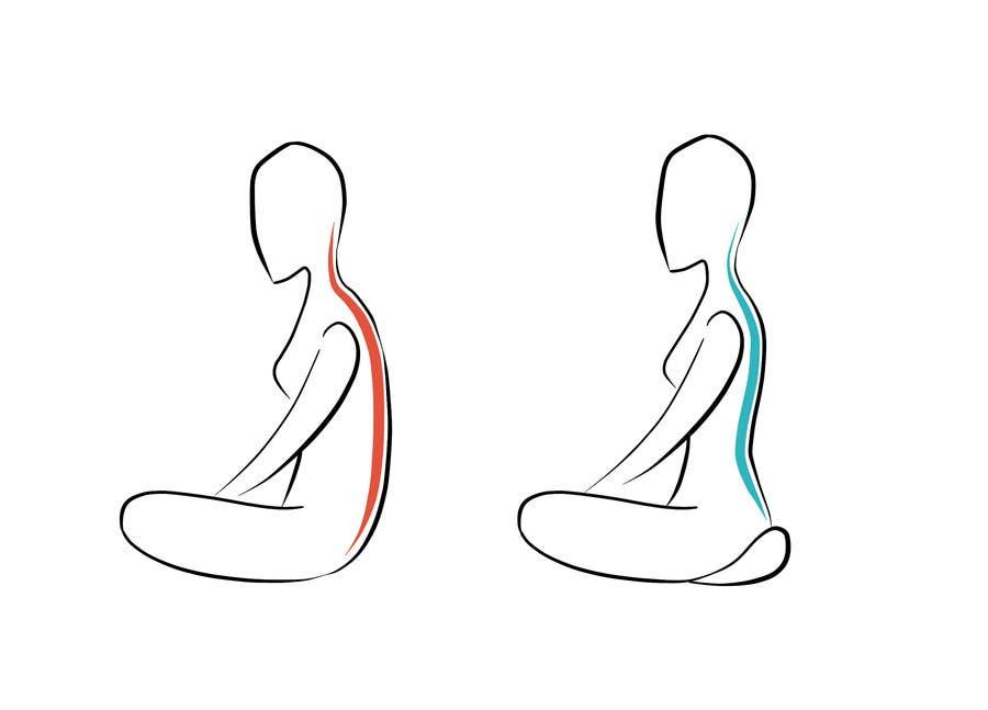 This image demonstrates how a meditation cushion can improve posture during meditation
